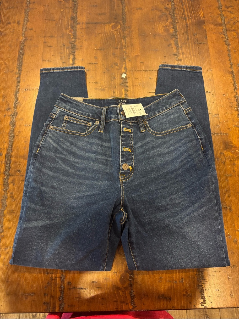 J. Crew women’s  Dark Blue Button-Fly Jeans